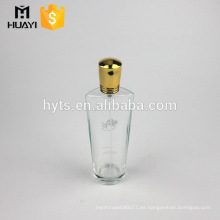 Botella de vidrio del rociador claro 80ml con la bomba de la encrespadura